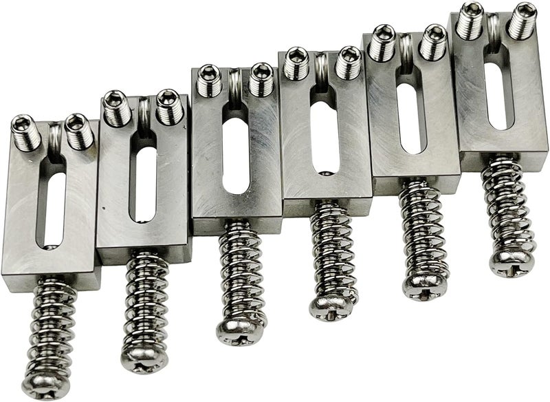 Kaynes 6PCS 10.5mm Guitar Bridge Saddles – Stainless Steel Tremolo Bridges Saddle for Fender Telecaster Tele Stratocaster Strat Style Electric Guitar Replacement (10.5mm) - Image 2
